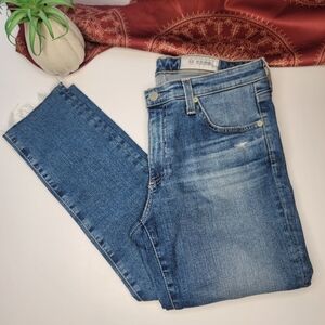 AG Adriano Goldschmied Jeans Legging Ankle Distressed Size 29